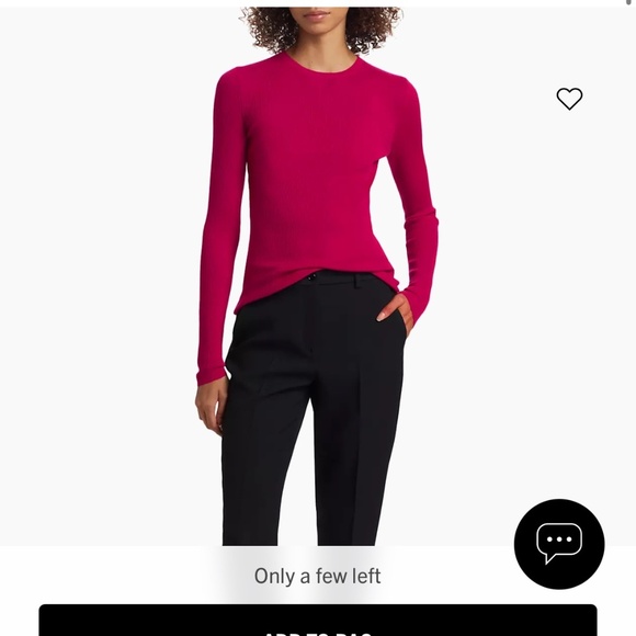 Michael Kors Collection Hutton Rib Knit Cashmere Lightweight Pullover Sweater - Picture 5 of 10